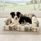 Geometric-Pattern Plush Thermal Removable And Washable Dog Bed