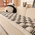 Handmade Plush Checkerboard Pet Mat Comfortable Sofa Cover
