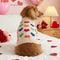 Heart Patterned Dog Sweater For Small Dogs