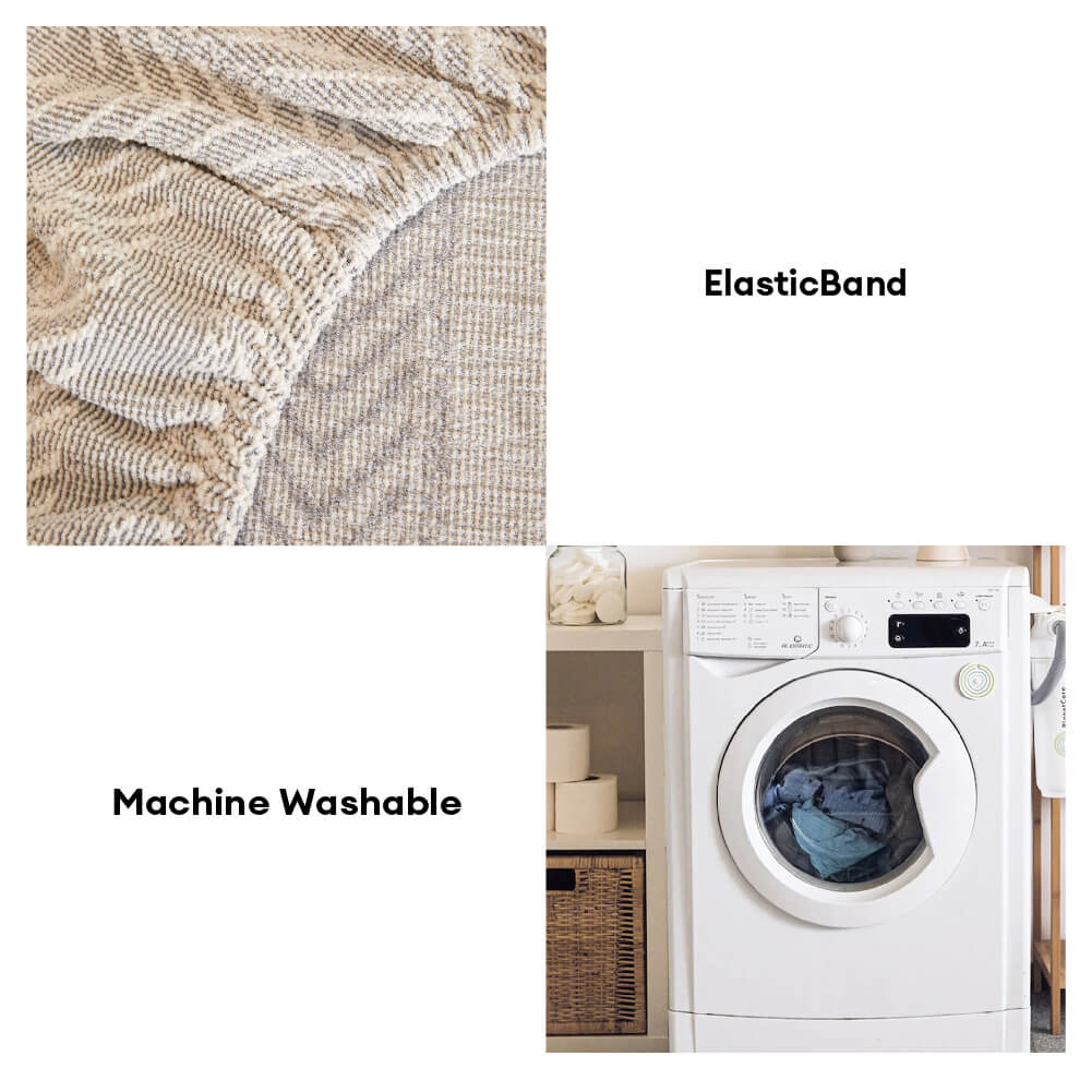 Herringbone Chenille Anti-Slip Magic Sofa Cover