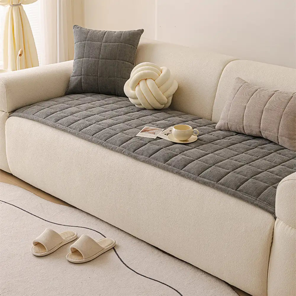 Herringbone Chenille Elegant Breathable Sofa Decoration Non-slip Sofa Cover