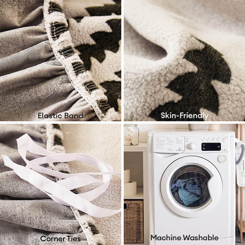 Herringbone Cozy Full-Wrap Stretch Magic Sofa Cover