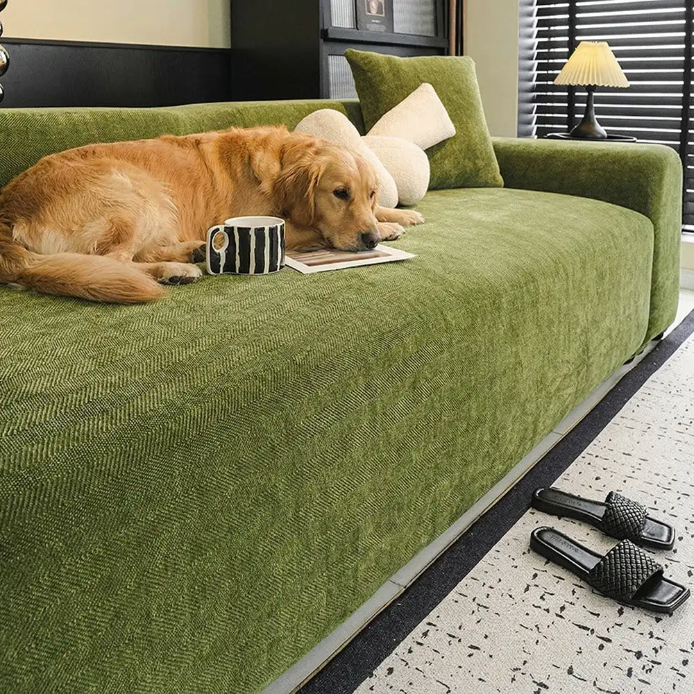Herringbone Full Coverage Comfortable Scratch-Resistant Sofa Protection Magic Outdoor Sofa Cover
