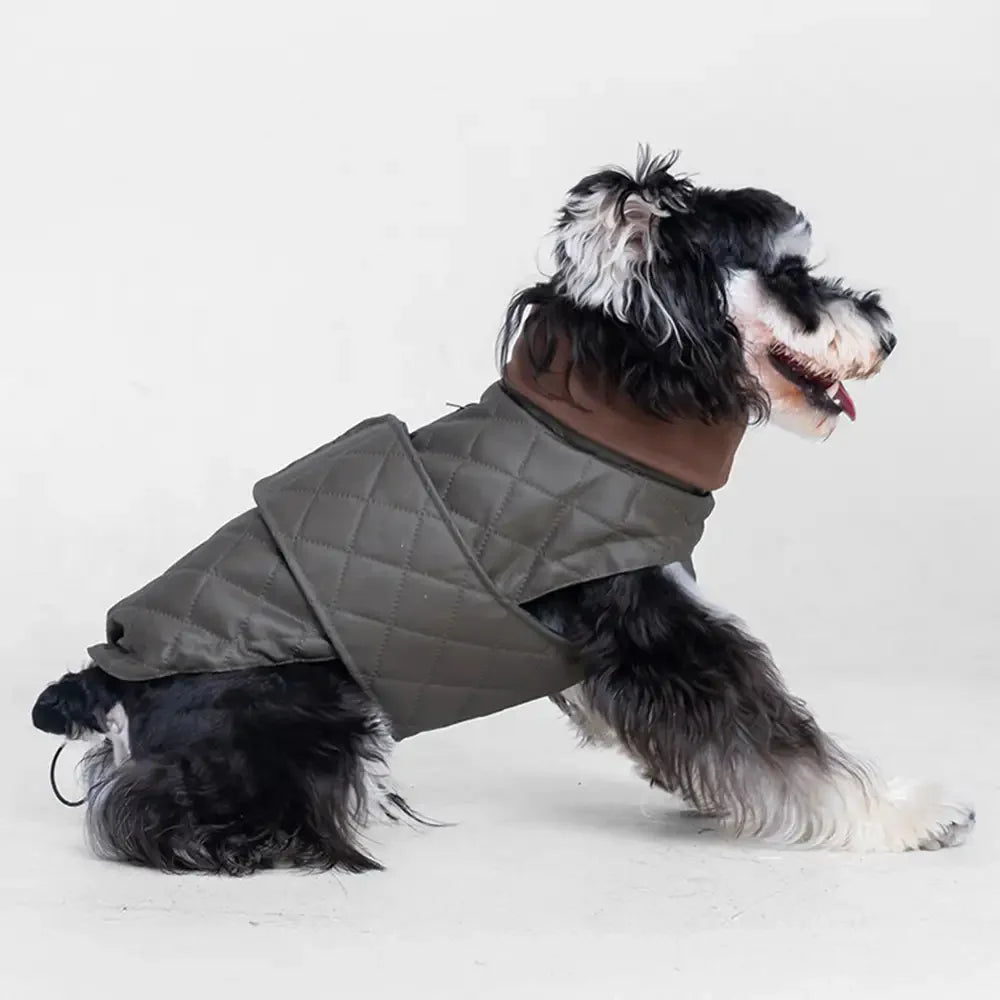 High-Neck Quilted Dog Vest – Warm Fashion Winter Coat