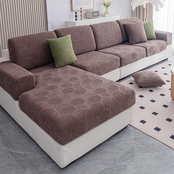 Honeycomb Pattern Water-resistant Stretch Full-Cover Magic Sofa Cover