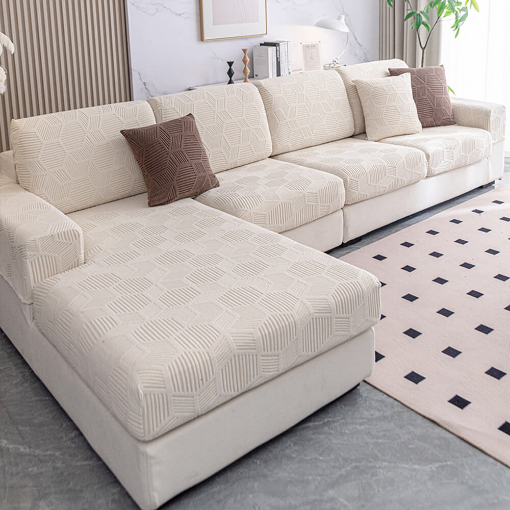 Honeycomb Pattern Water-resistant Stretch Full-Cover Magic Outdoor Sofa Cover