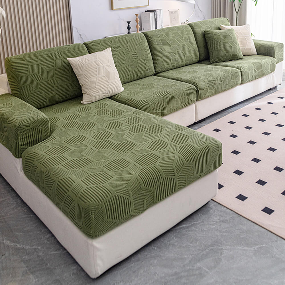 Honeycomb Pattern Water-resistant Stretch Full-Cover Magic Outdoor Sofa Cover
