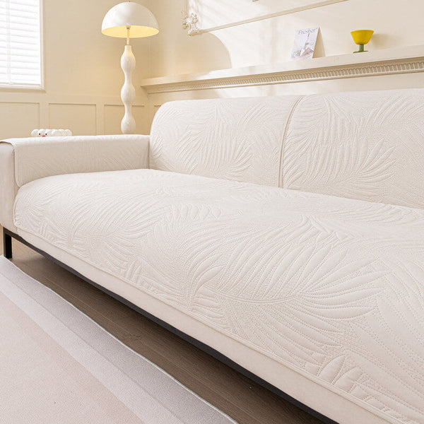 Large Leaf Pattern Water-resistant Sofa Protector Non-Slip Sofa Cover