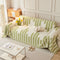 Leaf Stripe Chenille Fabric Fringe Decoration Sofa Cover