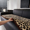 Leopard Print Plush Quilted Couch Cover