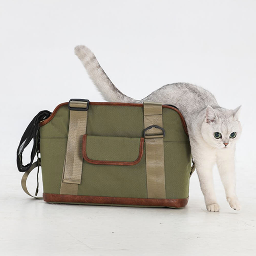 Sac fourre-tout de voyage multifonctionnel imperméable léger de couleur contrastée pour animaux de compagnie