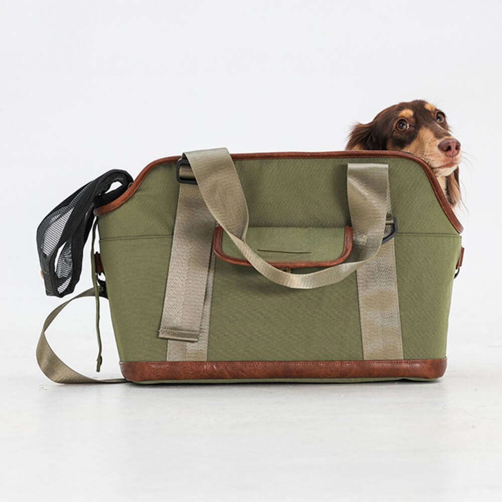 Sac fourre-tout de voyage multifonctionnel imperméable léger de couleur contrastée pour animaux de compagnie