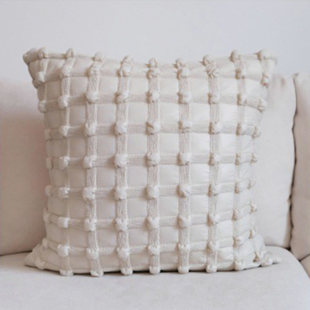 Luxury Fashion Checkered Decorative Lumbar Home Sofa Pillow