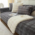 Modern Comfortable Faux Rabbit Fur Anti-Slip Sofa Cover