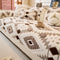Modern Geometric Thick Plush Anti-Scratch Non-Slip Sofa Cover