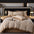 Modern Two-Tone Woven Herringbone Warm Milk Velvet Bed Sheet Set