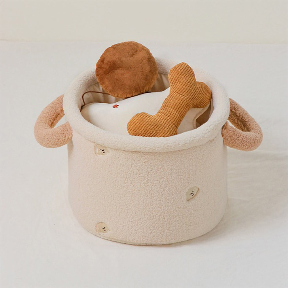 Panier de rangement multifonctionnel et durable pour jouets en peluche pour chien