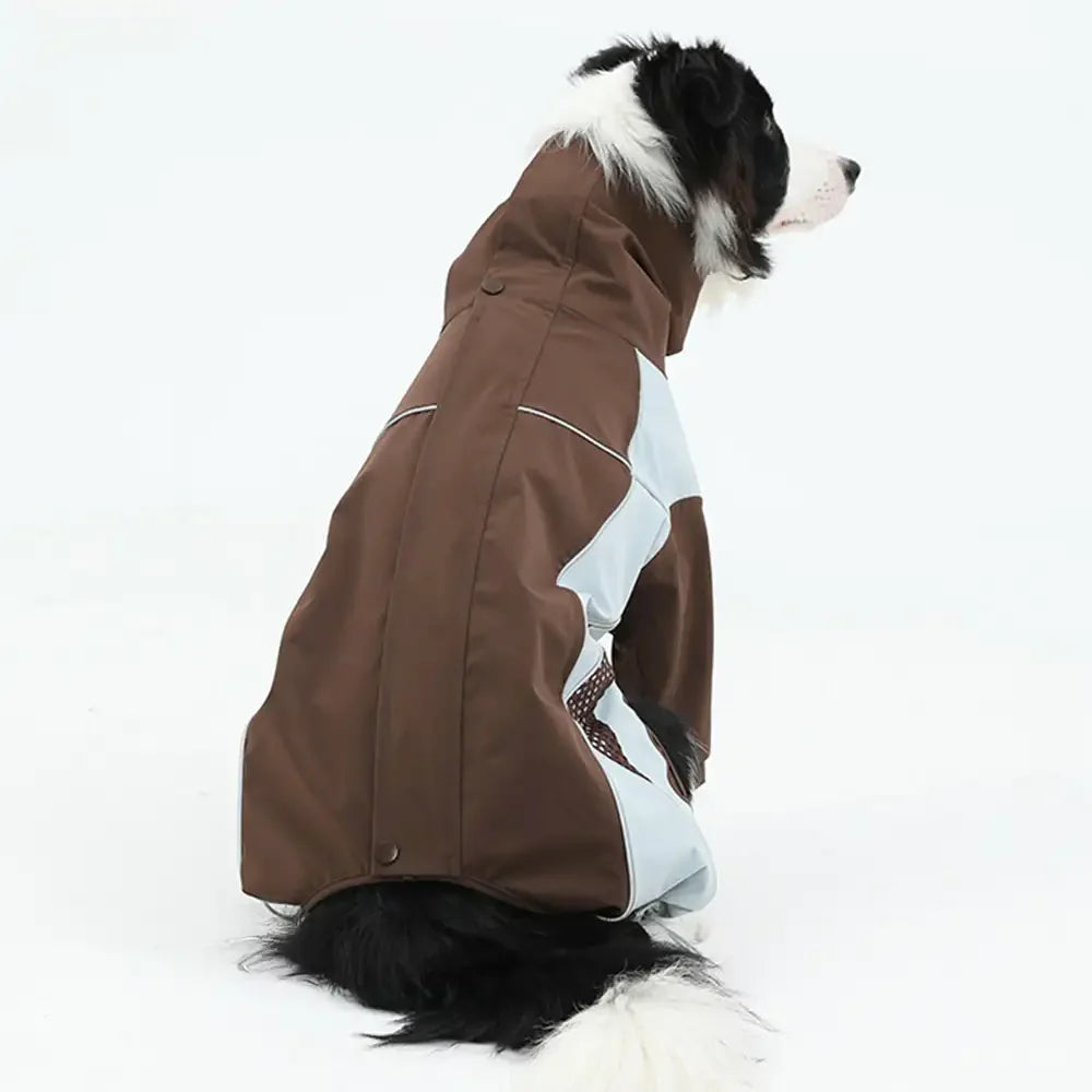 Multi-Functional Waterproof Windproof Dog Windbreaker Coat for Medium & Large Dogs