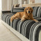 Natural Stripe Chenille Thickend Sofa Protection Washable Non-Slip Sofa Cover
