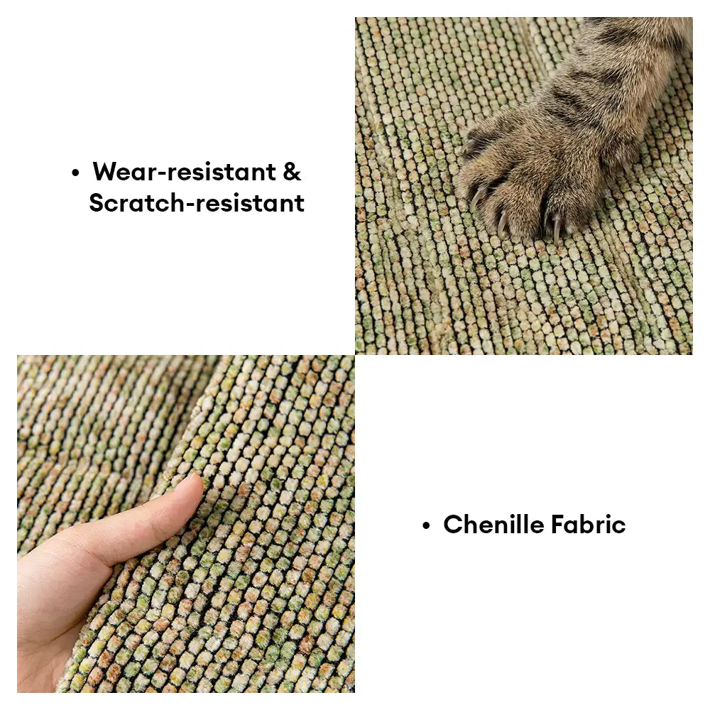 Pet-Friendly Chenille Textured Non-Slip Couch Cover with Frayed Edges