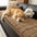 Pet-Friendly Chenille Textured Non-Slip Couch Cover with Frayed Edges