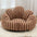 Petal-Shaped Striped Plush Pet Sofa Bed