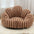 Petal-Shaped Striped Plush Pet Sofa Bed