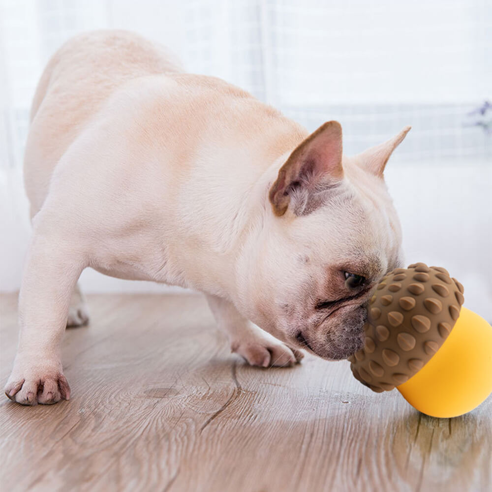 Pinecone Shape Interactive Leaking Food Ball Slow Feeder Dog Toy