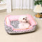 Pink Leopard Print Removable And Washable All-Season Princess Pet Bed