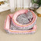 Pink Leopard Print Removable And Washable All-Season Princess Pet Bed