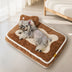 Plush Color-Blocked Creative Bolster Pet Bed