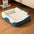 Plush Contrast Jacquard Neck Support Fashion Pet Bed