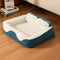 Plush Contrast Jacquard Neck Support Fashion Pet Bed