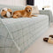 Plush Quilted Classic Checkered Comfortable Thickened Sofa Cover
