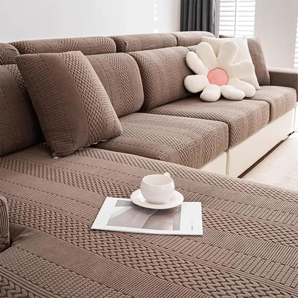 Polar Fleece Soft Antistatic Protection Sofa Stretch Full Wrap Sofa Cover