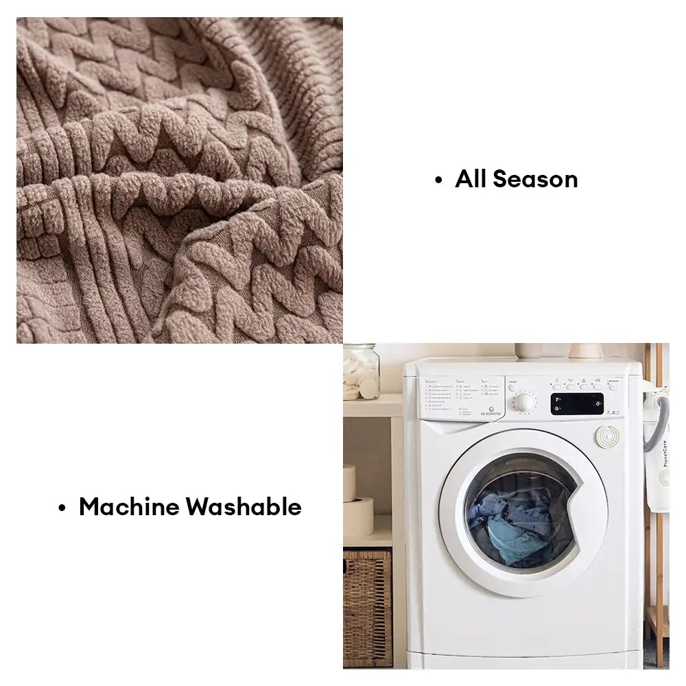 Polar Fleece Soft Antistatic Protection Sofa Stretch Full Wrap Sofa Cover