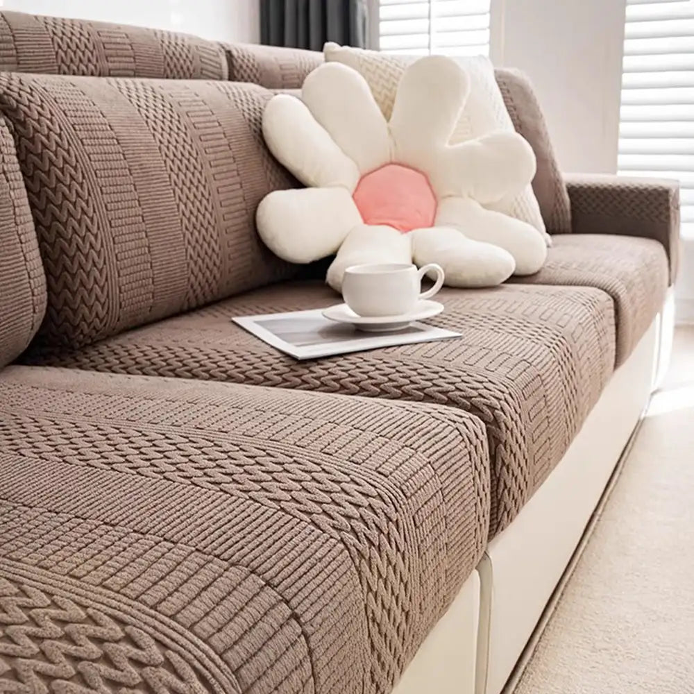 Polar Fleece Soft Antistatic Protection Sofa Stretch Full Wrap Sofa Cover