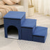 Portable Multi-Functional Foldable Dog Stairs with Storage and Condo