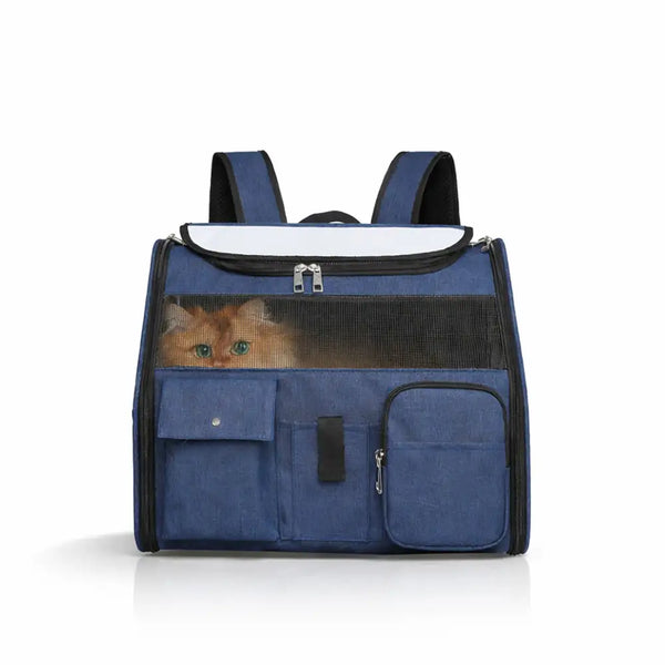Portable Rolling Pet Backpack Carrier with Detachable Trolley
