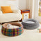 Round Plush Comfort Dog Bed With Raised Sides - Cuddling Bed