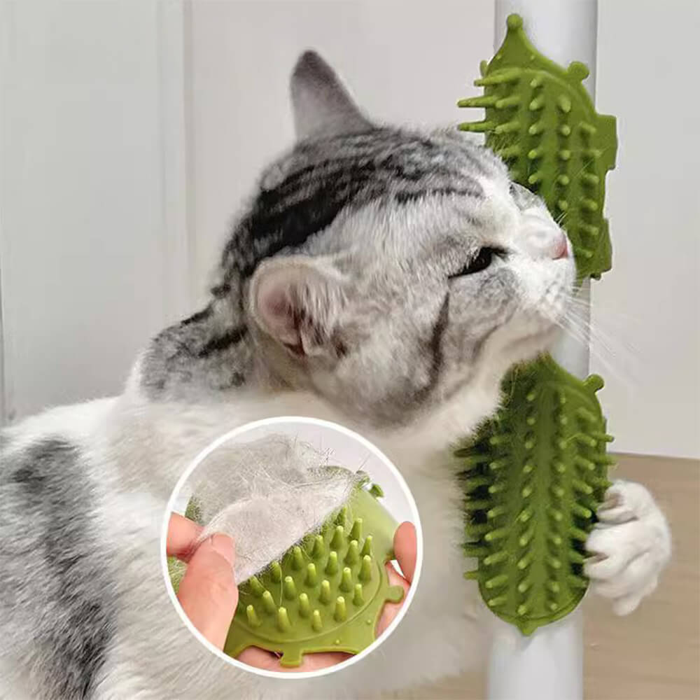 Rubber Table Leg Pet Self-Grooming Scratch Massager Brush