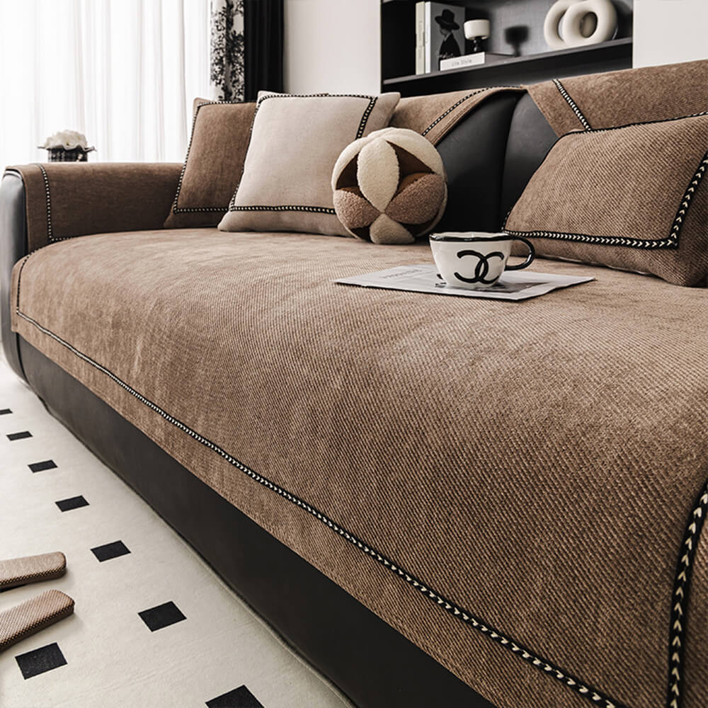 Simple Modern Jacquard High-Weight Non-Slip Chenille Outdoor Sofa Cover