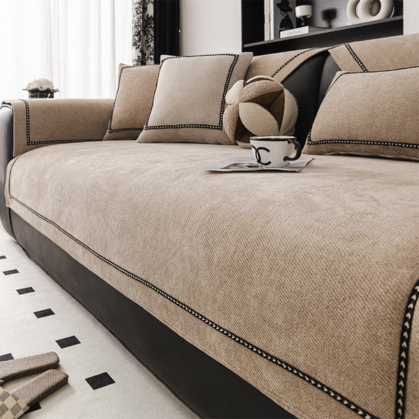 Simple Modern Jacquard High-Weight Non-Slip Chenille Outdoor Sofa Cover