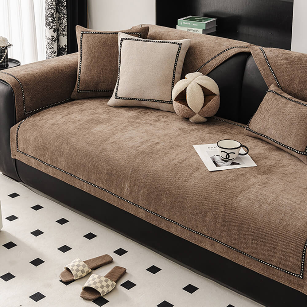 Simple Modern Jacquard High-Weight Non-Slip Chenille Outdoor Sofa Cover