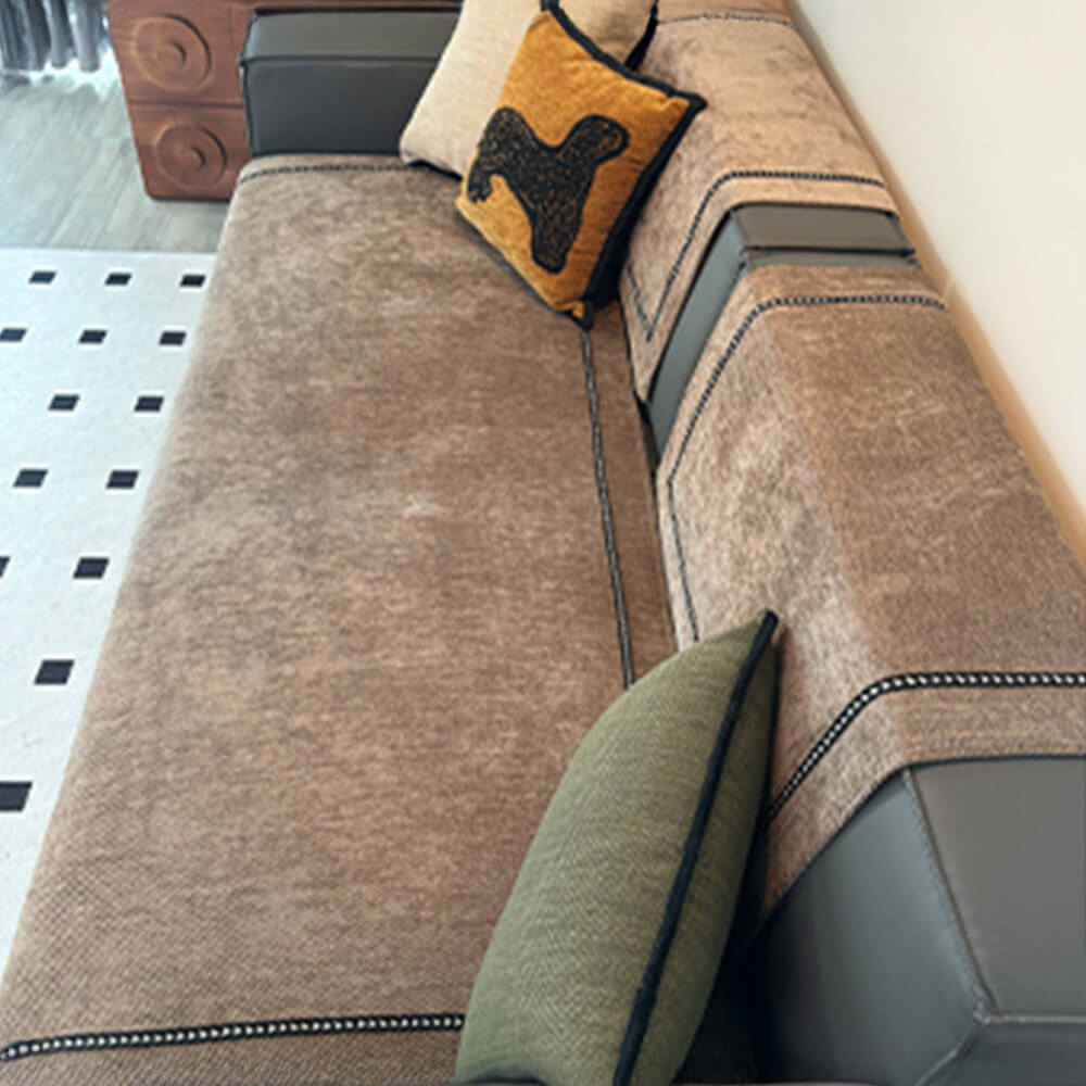 Simple Modern Jacquard High-Weight Non-Slip Chenille Outdoor Sofa Cover