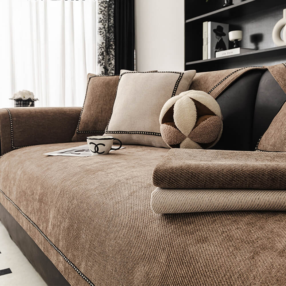 Simple Modern Jacquard High-Weight Non-Slip Chenille Outdoor Sofa Cover