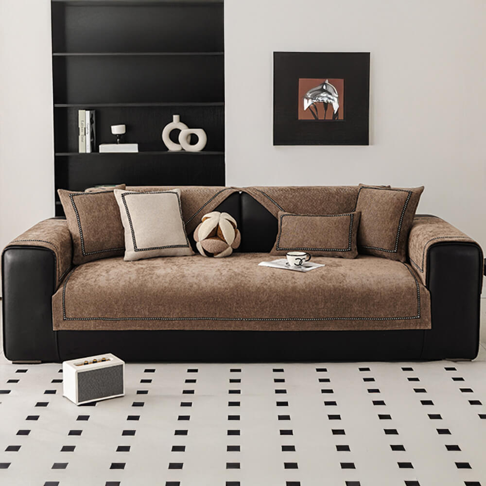 Simple Modern Jacquard High-Weight Non-Slip Chenille Outdoor Sofa Cover
