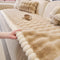 Soft Faux Rabbit Plush Thick Skin-Friendly Non-Slip Sofa Cover