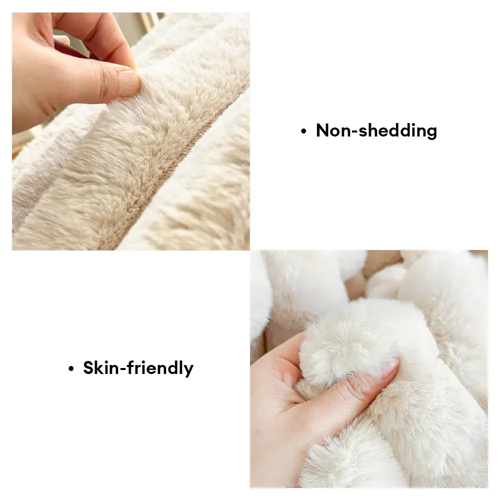 Softness Faux Rabbit Fur Warming Pillow Dog Bed - Cozy Cloud