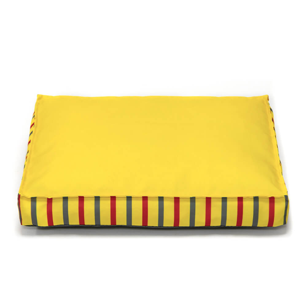 Striped Square Waterproof Cooling Dog Bed